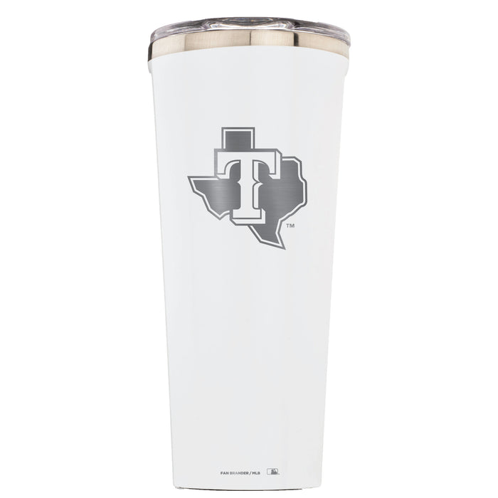 Triple Insulated Corkcicle Tumbler with Texas Rangers Etched Secondary Logo