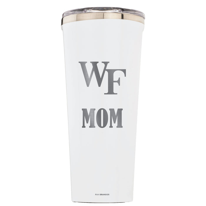 Triple Insulated Corkcicle Tumbler with Wake Forest Demon Deacons Mom Primary Logo