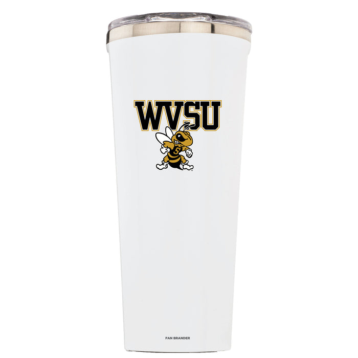 Triple Insulated Corkcicle Tumbler with West Virginia State Univ Yellow Jackets Primary Logo