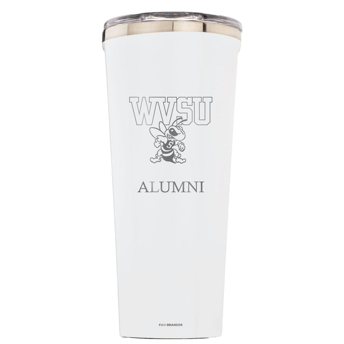 Triple Insulated Corkcicle Tumbler with West Virginia State Univ Yellow Jackets Alumni Primary Logo