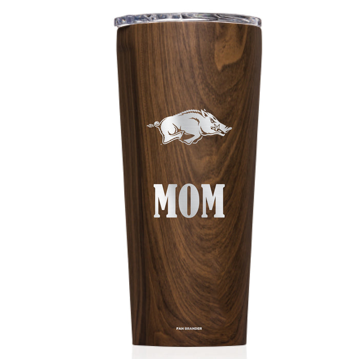 Triple Insulated Corkcicle Tumbler with Arkansas Razorbacks Mom Primary Logo