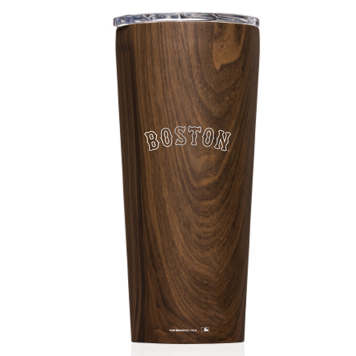 Triple Insulated Corkcicle Tumbler with Boston Red Sox Etched Wordmark Logo