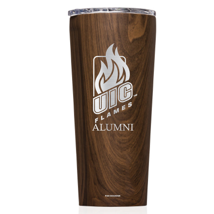 Triple Insulated Corkcicle Tumbler with Illinois @ Chicago Flames Mom Primary Logo