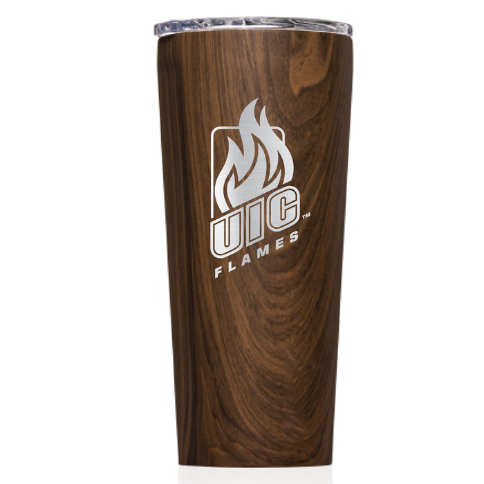 Triple Insulated Corkcicle Tumbler with Illinois @ Chicago Flames Primary Logo