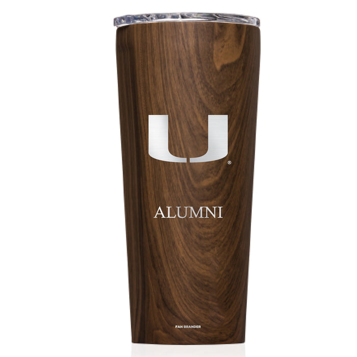 Triple Insulated Corkcicle Tumbler with Miami Hurricanes Mom Primary Logo