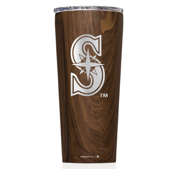Triple Insulated Corkcicle Tumbler with Seattle Mariners Etched Secondary Logo