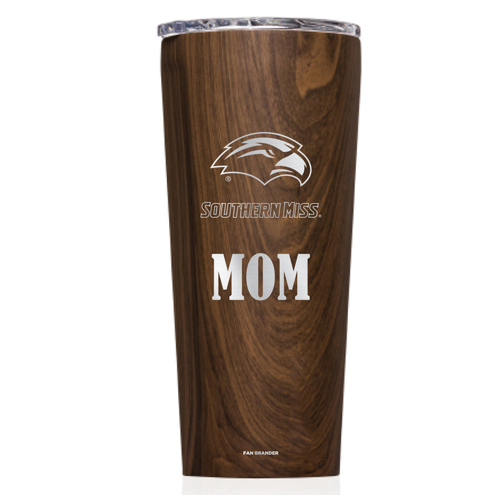 Triple Insulated Corkcicle Tumbler with Southern Mississippi Golden Eagles Mom Primary Logo