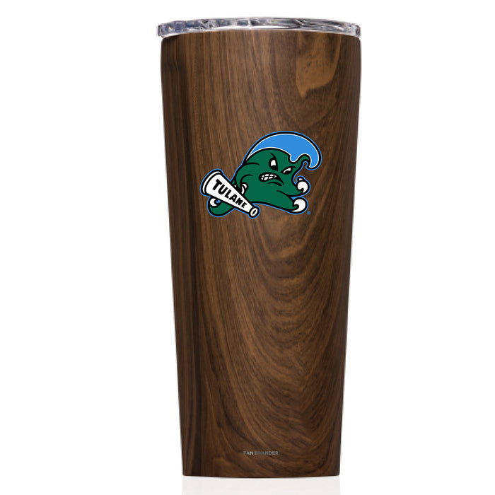 Triple Insulated Corkcicle Tumbler with Tulane Green Wave Primary Logo