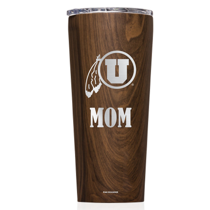 Triple Insulated Corkcicle Tumbler with Utah Utes Mom Primary Logo