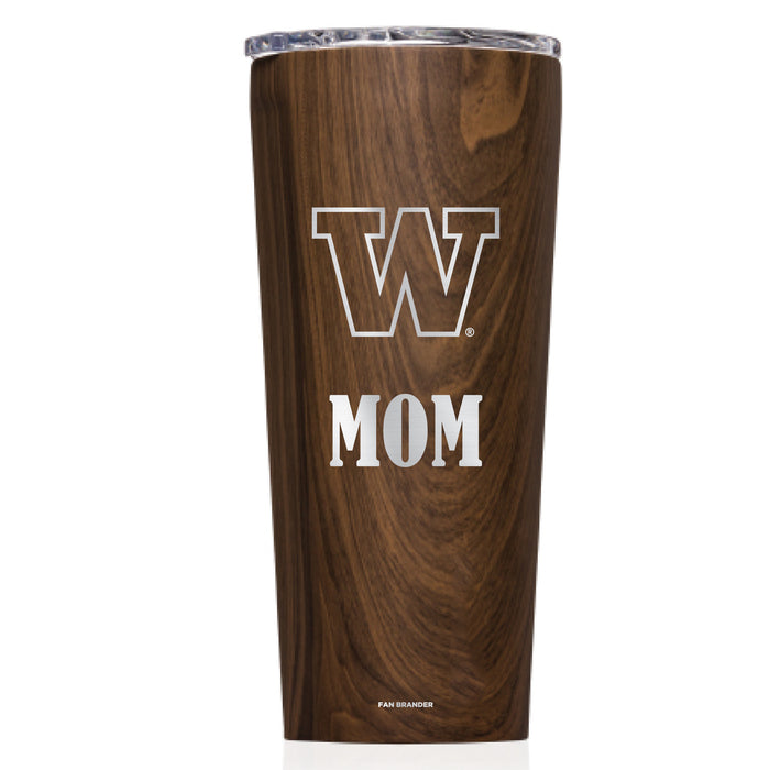 Triple Insulated Corkcicle Tumbler with Washington Huskies Mom Primary Logo