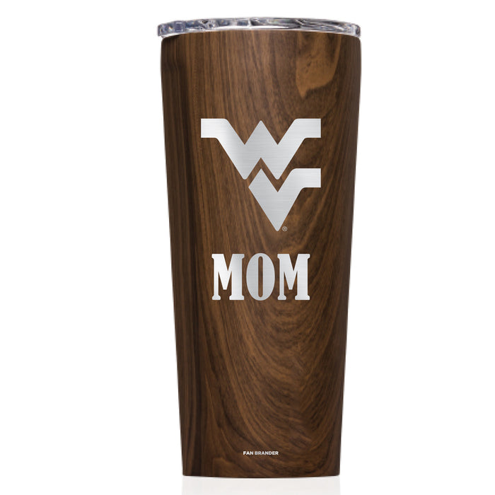 Triple Insulated Corkcicle Tumbler with West Virginia Mountaineers Mom Primary Logo