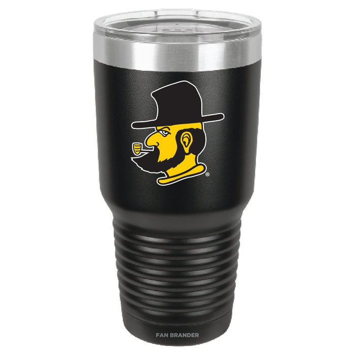 Fan Brander 30oz Stainless Steel Tumbler with Appalachian State Mountaineers Secondary Logo
