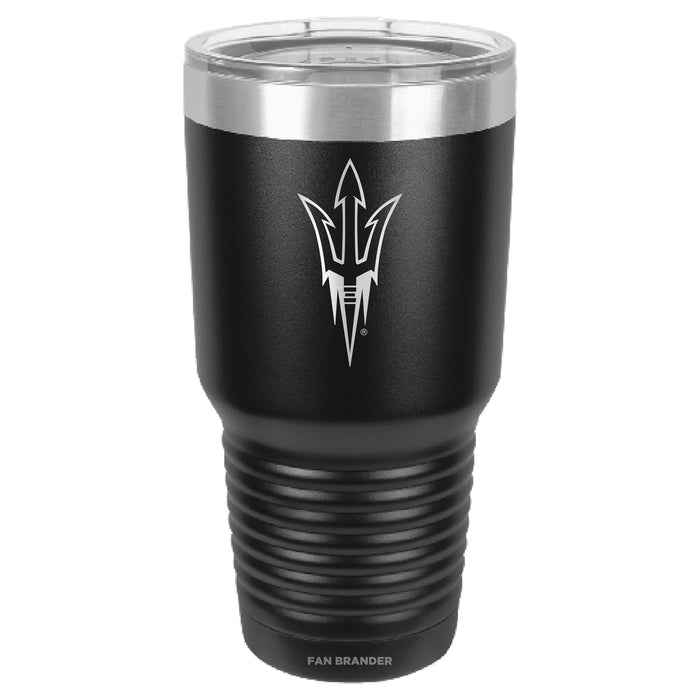 Fan Brander 30oz Stainless Steel Tumbler with Arizona State Sun Devils Etched Primary Logo