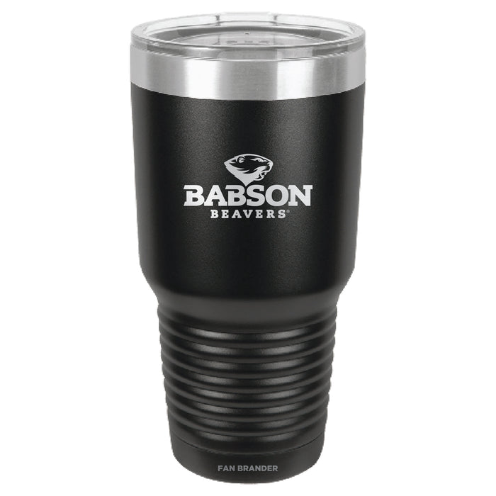 Fan Brander 30oz Stainless Steel Tumbler with Babson University Etched Primary Logo