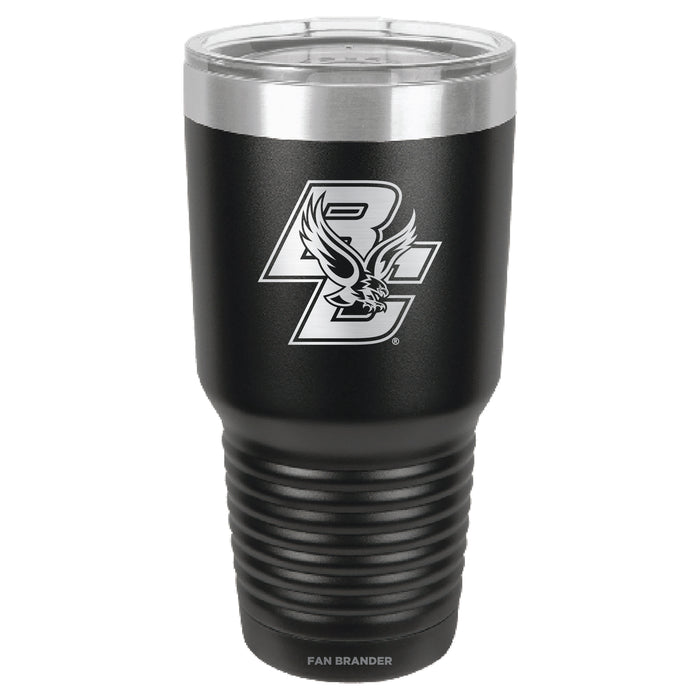 Fan Brander 30oz Stainless Steel Tumbler with Boston College Eagles Etched Primary Logo