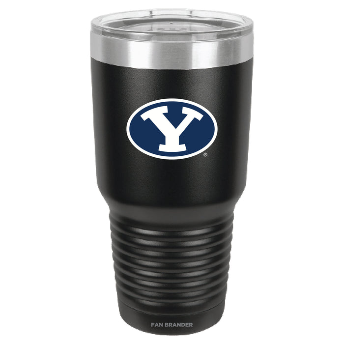Fan Brander 30oz Stainless Steel Tumbler with Brigham Young Cougars Primary Logo