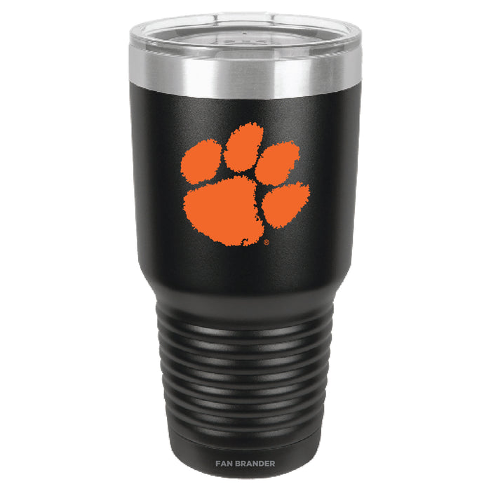 Fan Brander 30oz Stainless Steel Tumbler with Clemson Tigers Primary Logo
