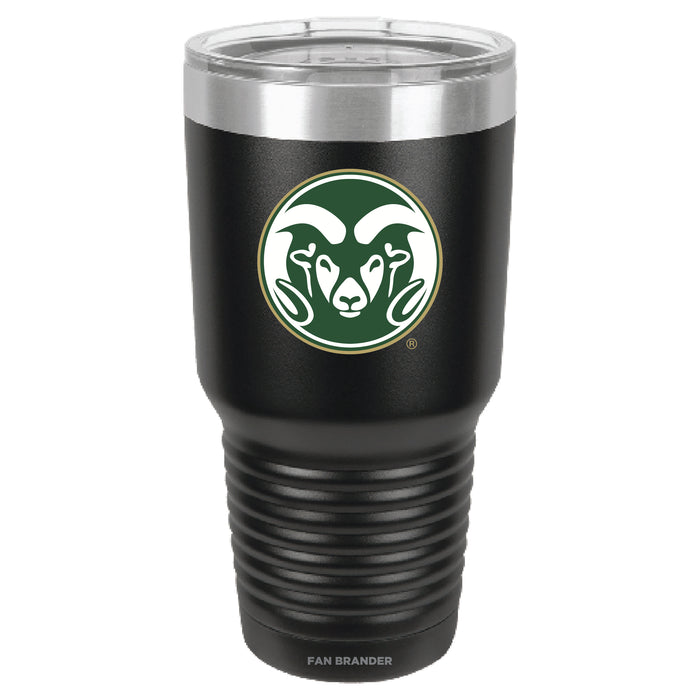Fan Brander 30oz Stainless Steel Tumbler with Colorado State Rams Primary Logo