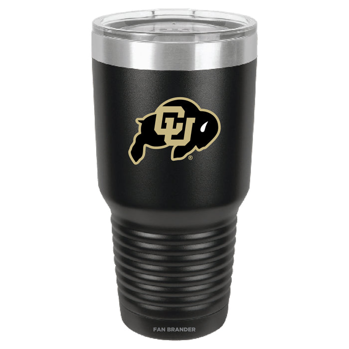 Fan Brander 30oz Stainless Steel Tumbler with Colorado Buffaloes Primary Logo