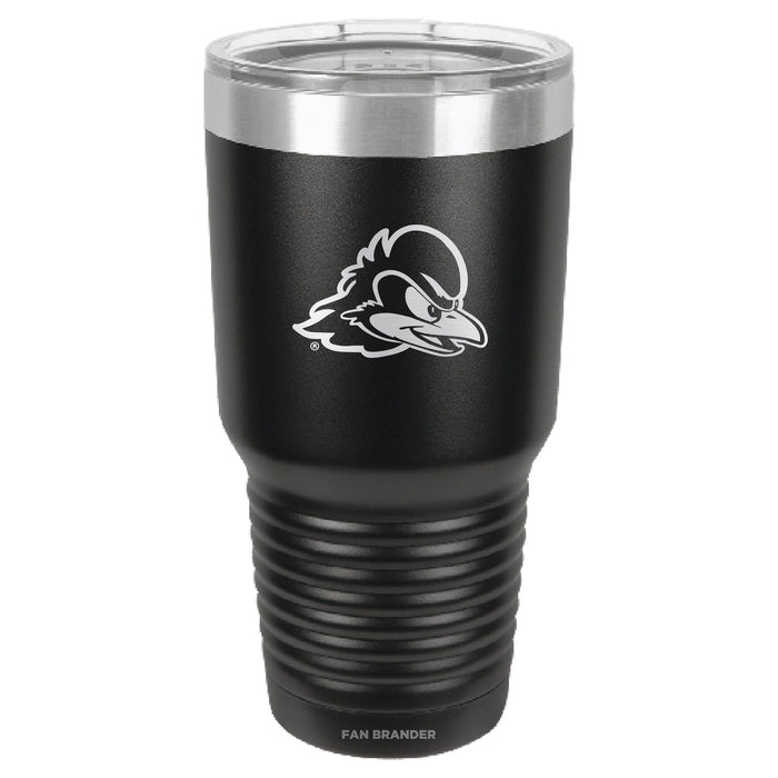 Fan Brander 30oz Stainless Steel Tumbler with Delaware Fightin' Blue Hens Etched Primary Logo