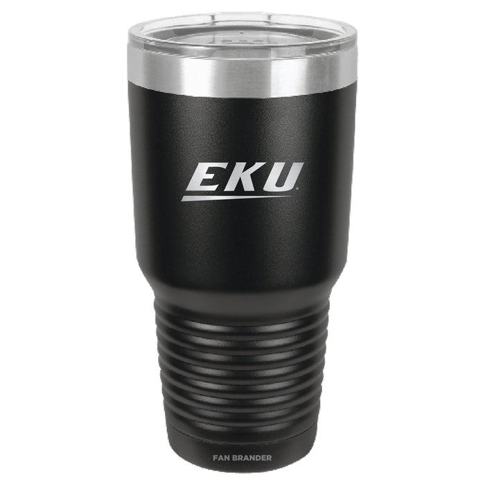 Fan Brander 30oz Stainless Steel Tumbler with Eastern Kentucky Colonels Etched Primary Logo