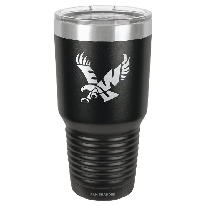 Fan Brander 30oz Stainless Steel Tumbler with Eastern Washington Eagles Etched Primary Logo