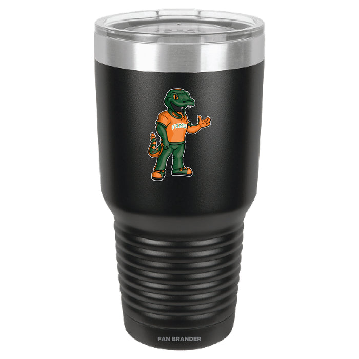 Fan Brander 30oz Stainless Steel Tumbler with Florida A&M Rattlers Secondary Logo