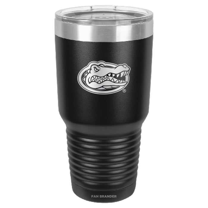 Fan Brander 30oz Stainless Steel Tumbler with Florida Gators Etched Primary Logo