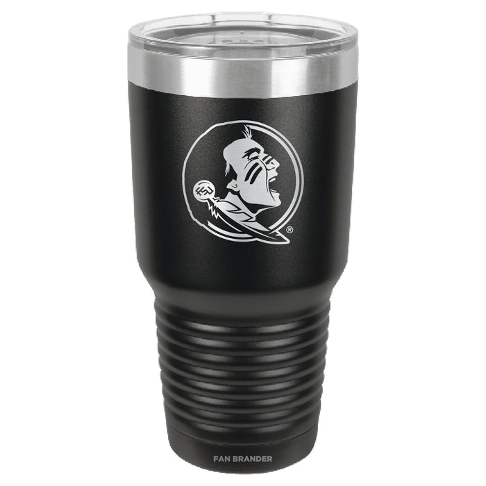 Fan Brander 30oz Stainless Steel Tumbler with Florida State Seminoles Etched Primary Logo