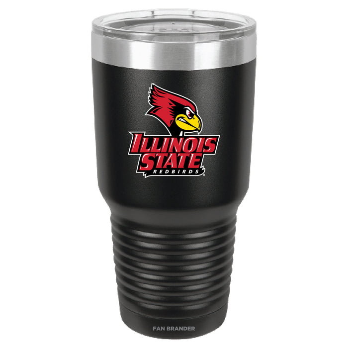 Fan Brander 30oz Stainless Steel Tumbler with Illinois State Redbirds Secondary Logo