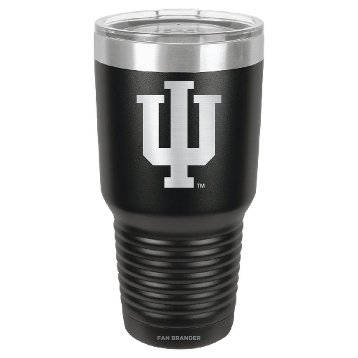 Fan Brander 30oz Stainless Steel Tumbler with Indiana Hoosiers Etched Primary Logo