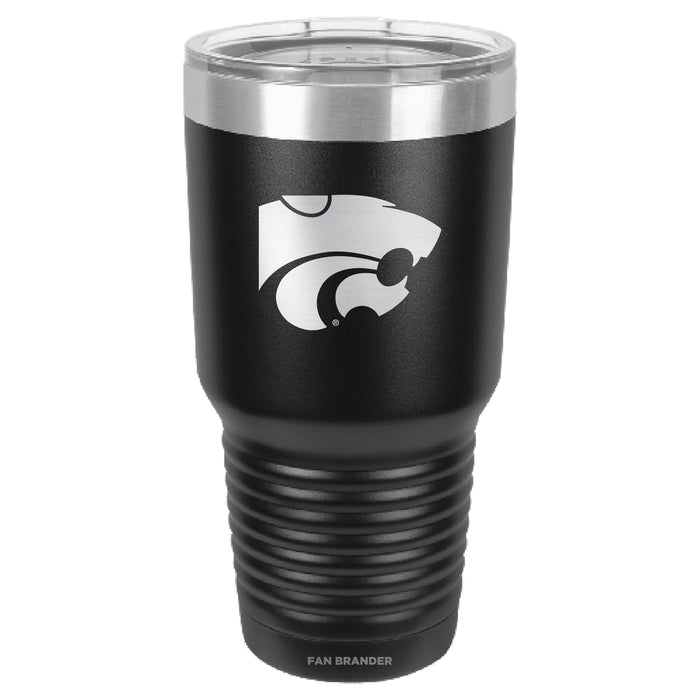 Fan Brander 30oz Stainless Steel Tumbler with Kansas State Wildcats Etched Primary Logo