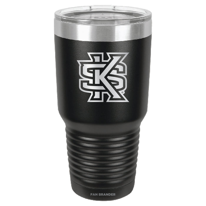 Fan Brander 30oz Stainless Steel Tumbler with Kennesaw State Owls Etched Primary Logo