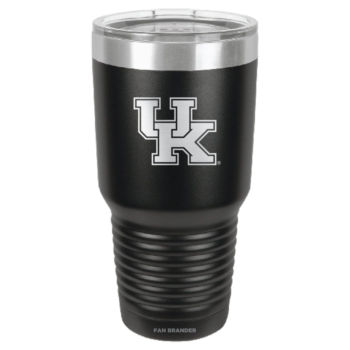 Fan Brander 30oz Stainless Steel Tumbler with Kentucky Wildcats Etched Primary Logo