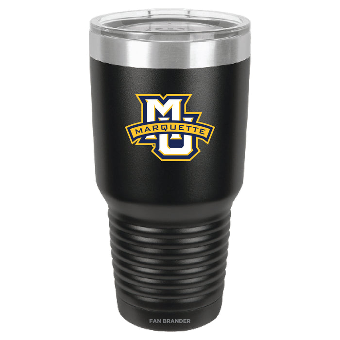 Fan Brander 30oz Stainless Steel Tumbler with Marquette Golden Eagles Primary Logo