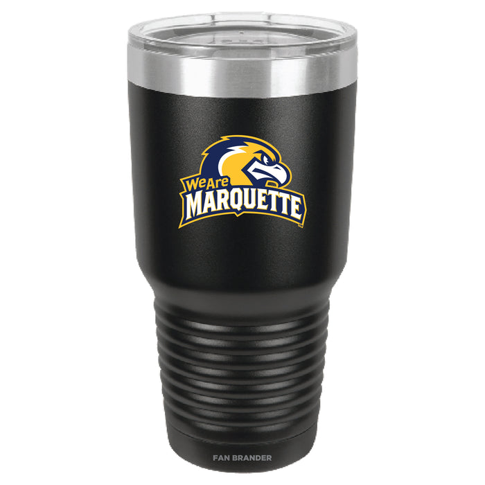 Fan Brander 30oz Stainless Steel Tumbler with Marquette Golden Eagles Secondary Logo