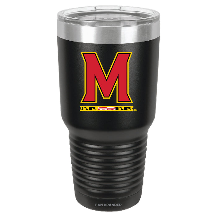 Fan Brander 30oz Stainless Steel Tumbler with Maryland Terrapins Primary Logo