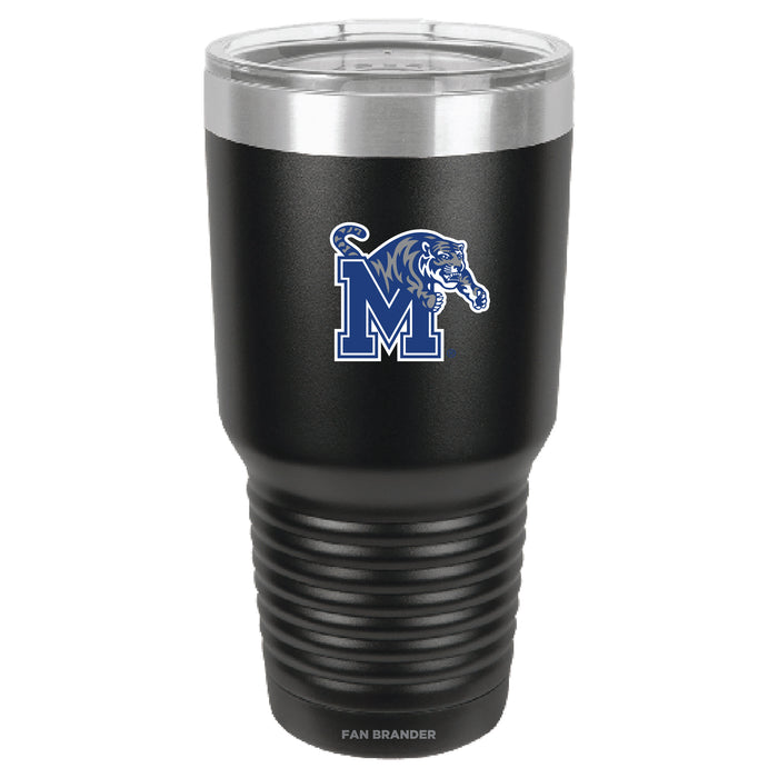 Fan Brander 30oz Stainless Steel Tumbler with Memphis Tigers Primary Logo