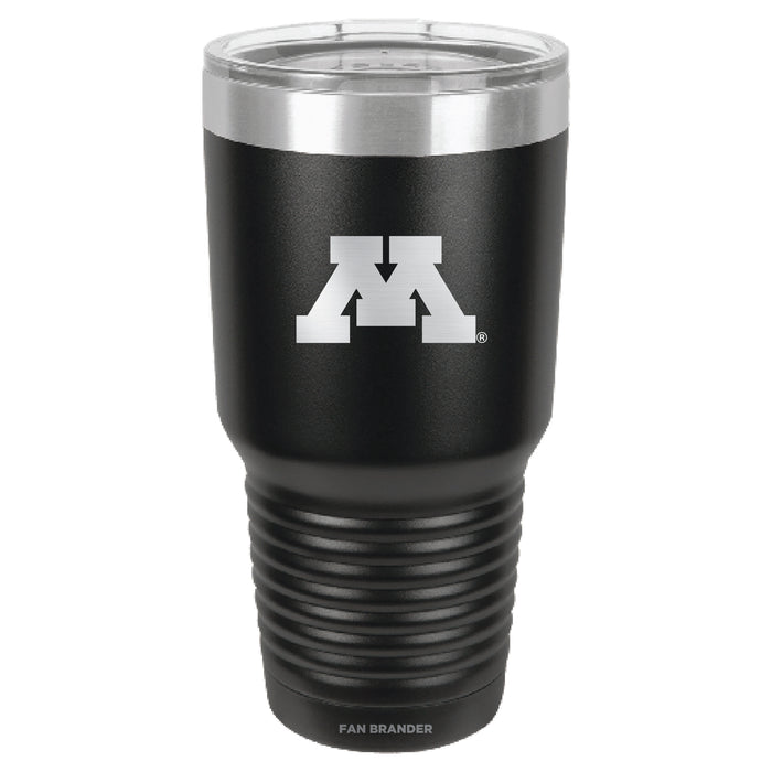 Fan Brander 30oz Stainless Steel Tumbler with Minnesota Golden Gophers Etched Primary Logo