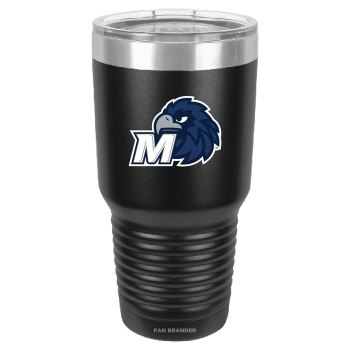 Fan Brander 30oz Stainless Steel Tumbler with Monmouth Hawks Secondary Logo