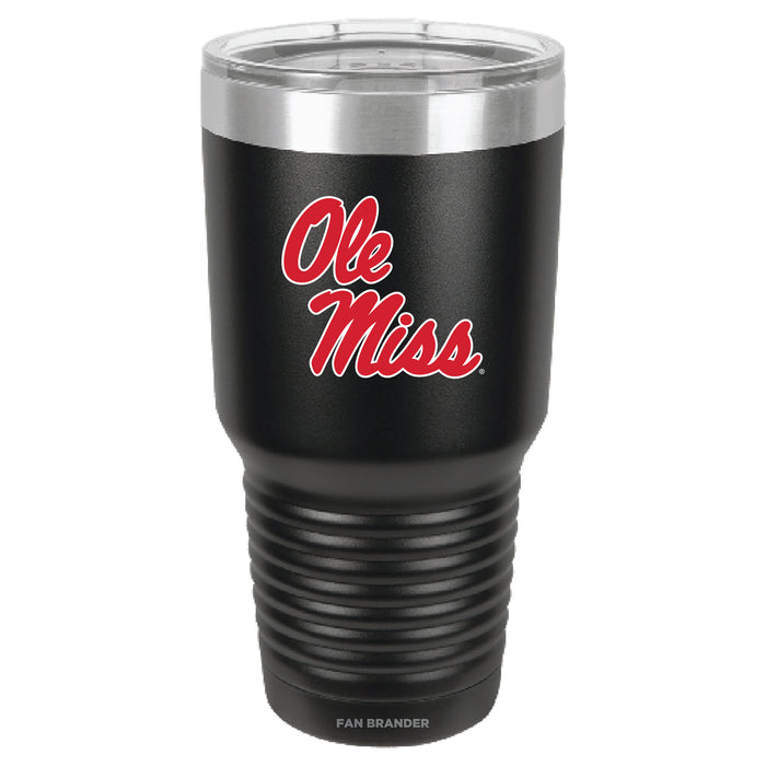 Fan Brander 30oz Stainless Steel Tumbler with Mississippi Ole Miss Primary Logo