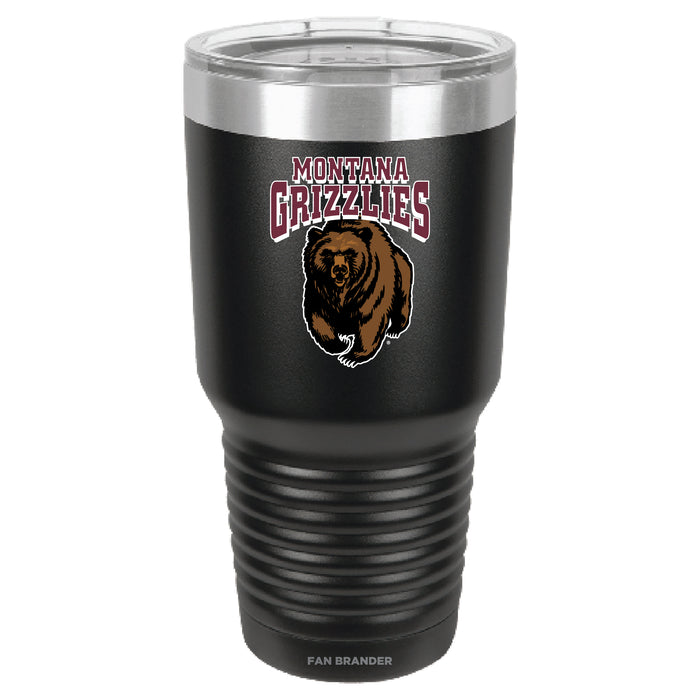 Fan Brander 30oz Stainless Steel Tumbler with Montana Grizzlies Primary Logo