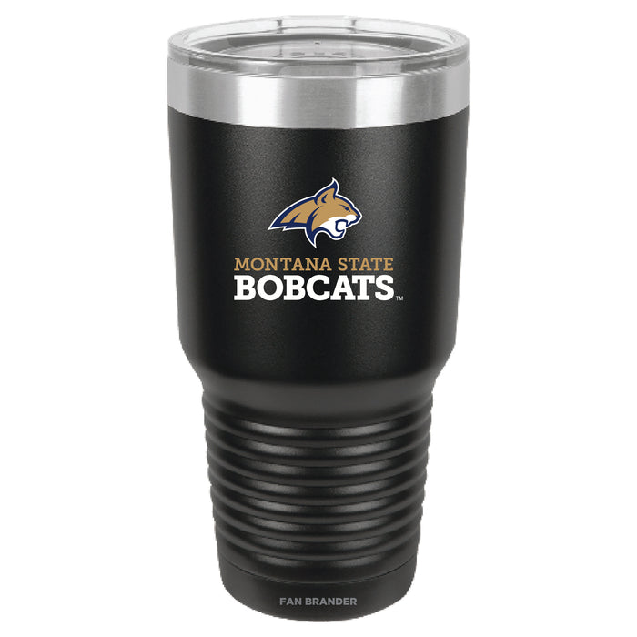 Fan Brander 30oz Stainless Steel Tumbler with Montana State Bobcats Secondary Logo