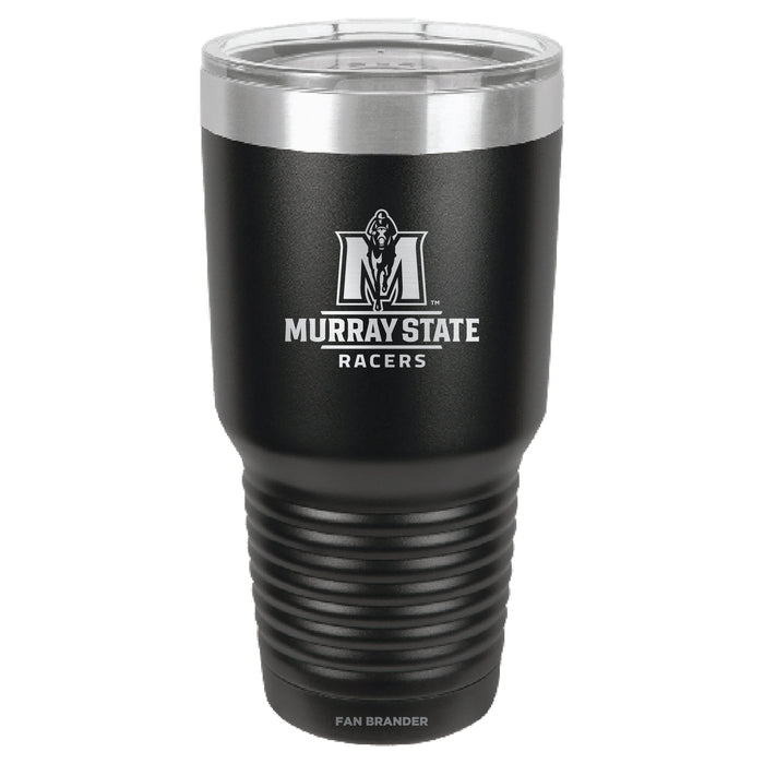 Fan Brander 30oz Stainless Steel Tumbler with Murray State Racers Etched Primary Logo
