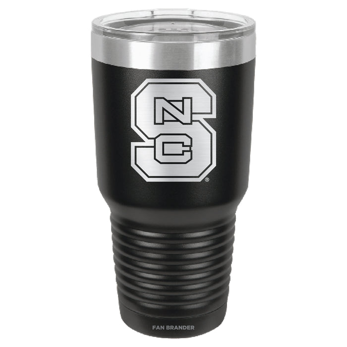 Fan Brander 30oz Stainless Steel Tumbler with NC State Wolfpack Etched Primary Logo