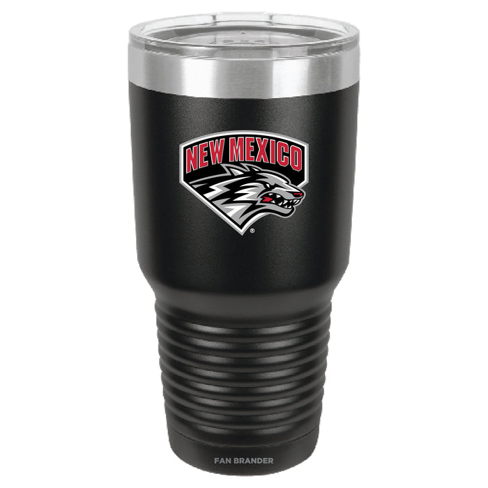 Fan Brander 30oz Stainless Steel Tumbler with New Mexico Lobos Secondary Logo