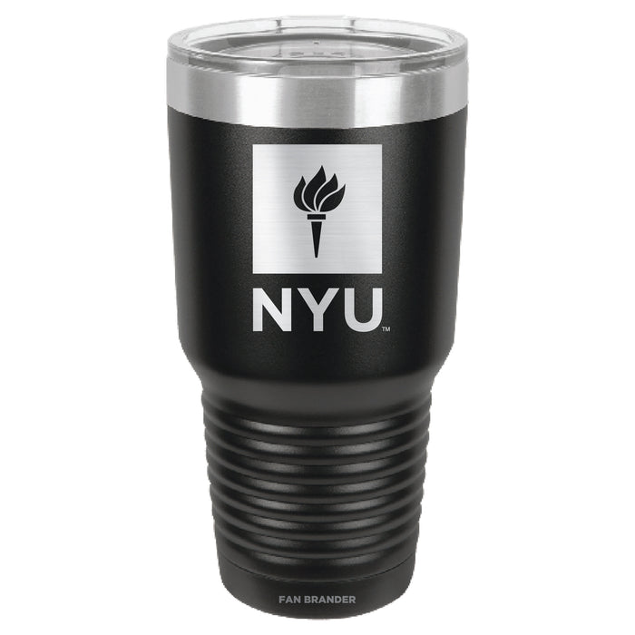 Fan Brander 30oz Stainless Steel Tumbler with NYU Etched Primary Logo