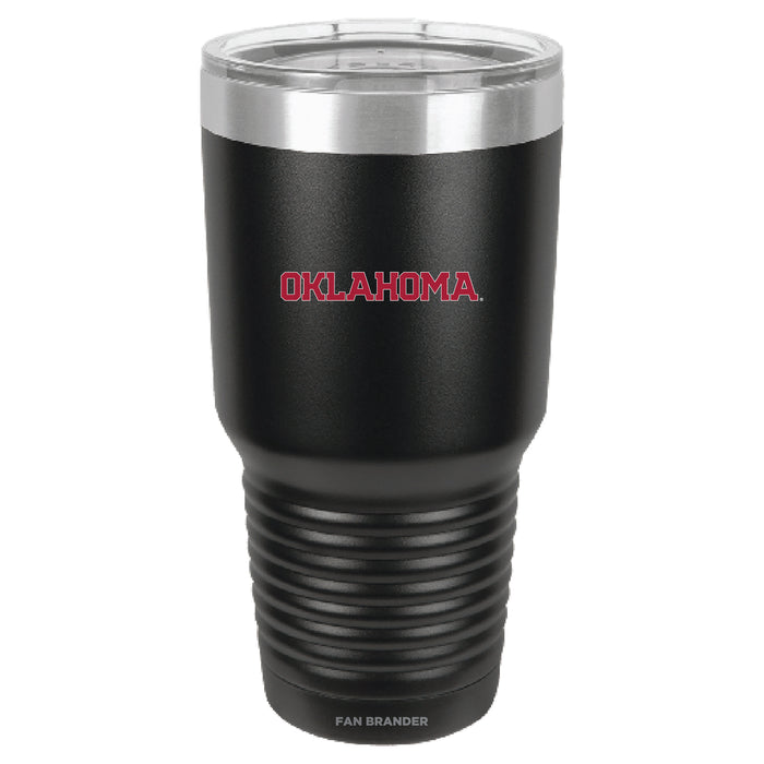 Fan Brander 30oz Stainless Steel Tumbler with Oklahoma Sooners Secondary Logo