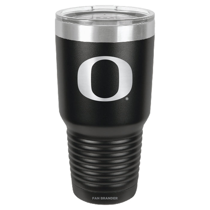 Fan Brander 30oz Stainless Steel Tumbler with Oregon Ducks Etched Primary Logo