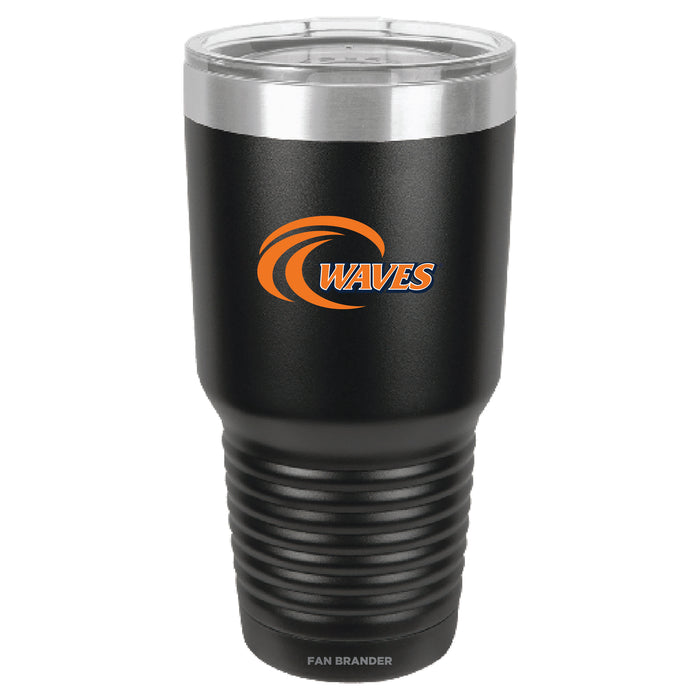 Fan Brander 30oz Stainless Steel Tumbler with Pepperdine Waves Secondary Logo